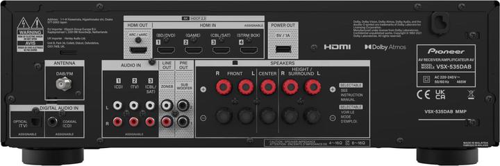 Immagine prodotto Pioneer VSX-535D (5.2 canali, DAB)