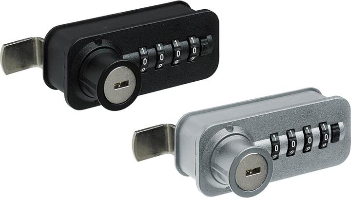 Produktbild Hettich Zahlenschloss mit Riegel | links | Fixcode | Kunststoff/Stahl verchromt