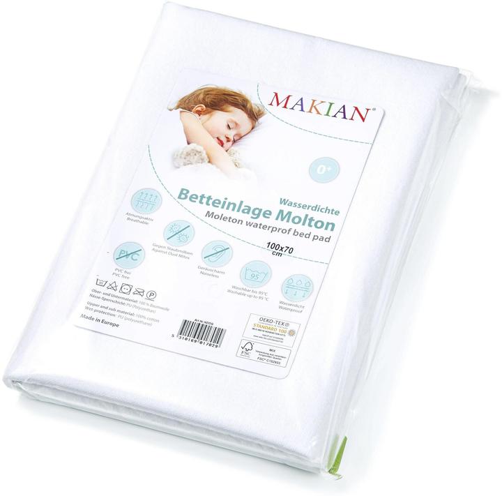 Actual product image Makian Bed pads Waterproof bed pad / mattress topper - Molton (70 x 100 cm)