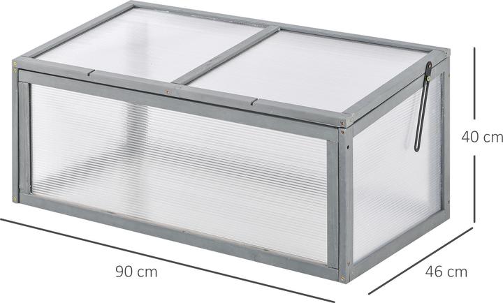 Actual product image Outsunny Cold Frame with Wooden Frame