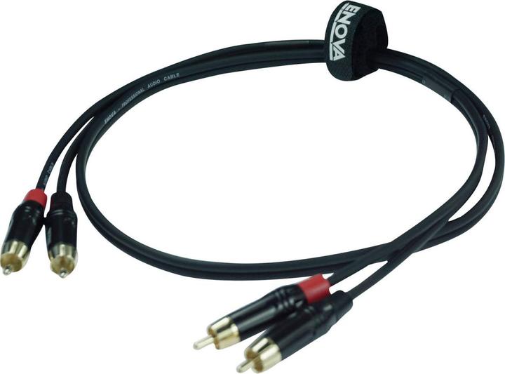Actual product image Enova Cinch cable RCA, red/black, 3m, stereo (3 m)