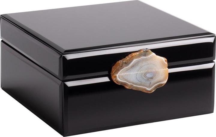Produktbild Giftcompany Miroir Spiegelbox mit Achat schwarz M 21 cm