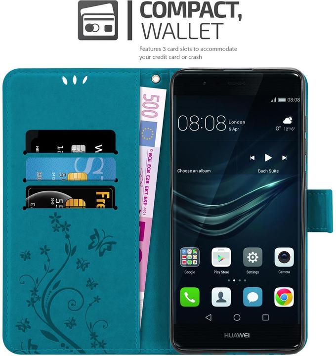 Productafbeelding Cadorabo Bloemen Boekomslag (Huawei P9)