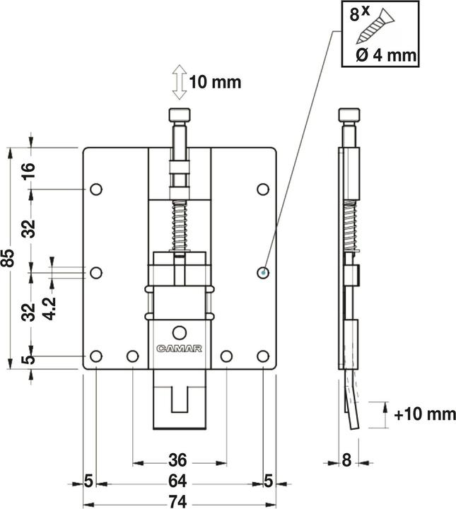 Actual product image Camar Height adjustable panel holder (1 pcs.)