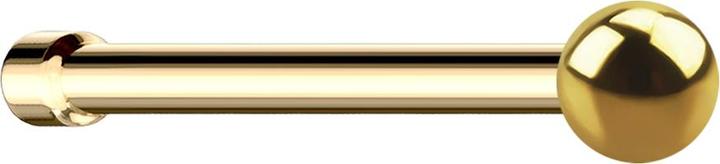 Star Piercing Nasenstecker gerade vergoldet mit Kugel (Chirurgenstahl 316L, ohne Messing)