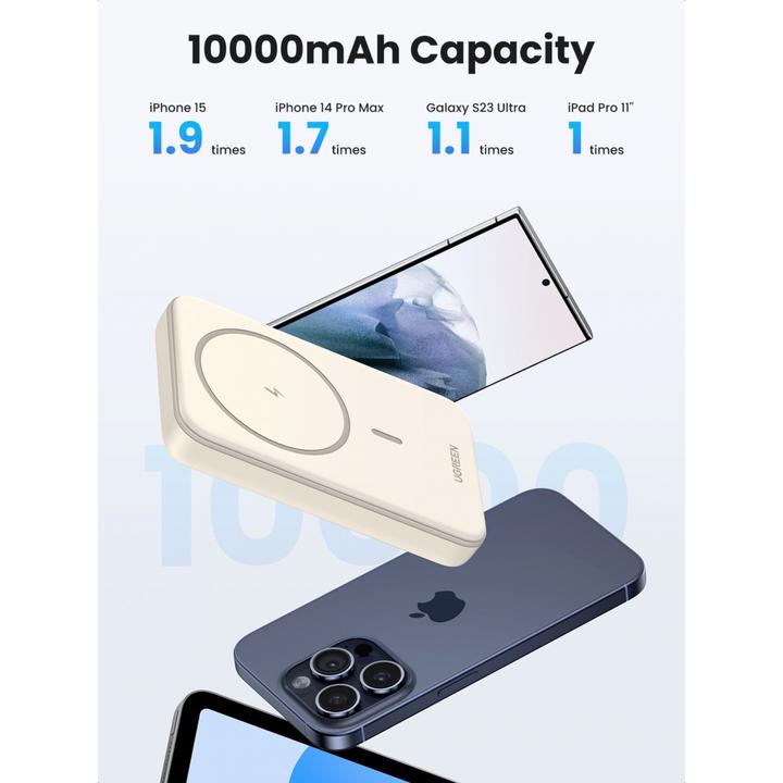 Produktbild Ugreen Mini Powerbank Wireless with MagSafe (10000 mAh, 20 W, 37 Wh)