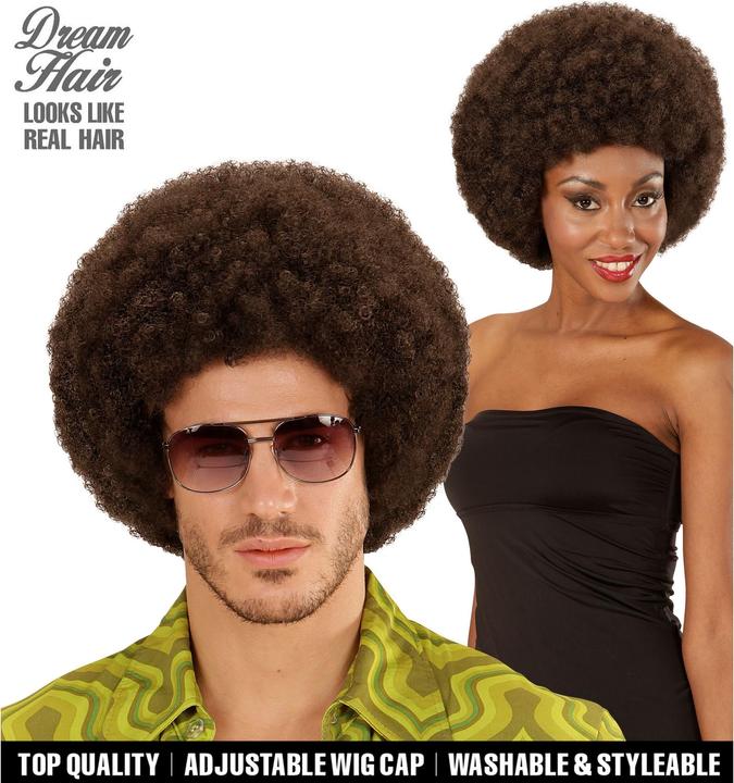 Widmann Dream Hair Afro Perücke in Braun