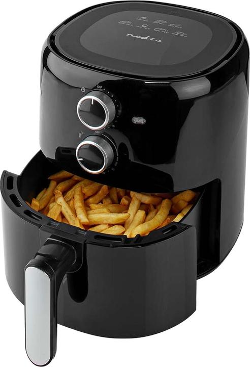 Image du produit Nedis Friteuse à air chaud | 3 l | Minuteur : 30 min | Analogique | Noir (Prise UE)