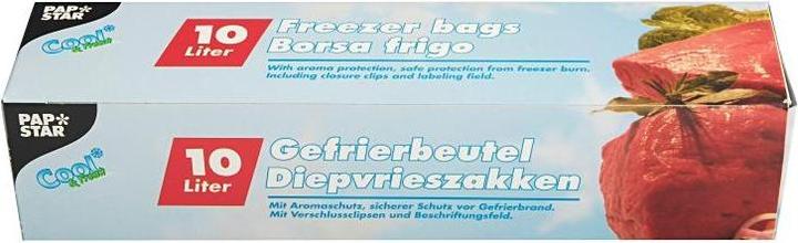 Actual product image Papstar Freezer bag 20 litres, 600 x 400 mm, transparent made of LLDPE, film thickness: 35 my (24 x)