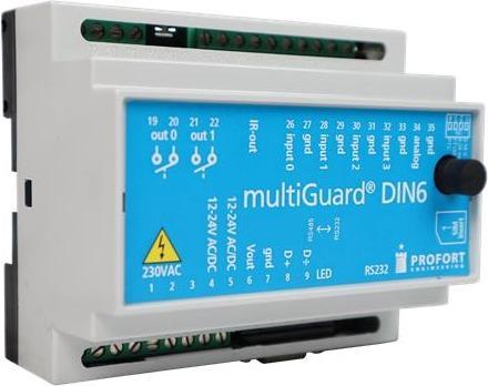 Produktbild Profort multiGuard® DIN6. 4G Sender/Empfänger, zur Überwachung technischer Anlagen, 4 digitale und 1