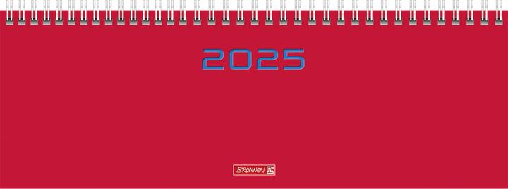 Produktbild Querkalender 772 29,7x10,5cm Karton-Umschlag rot 2025 (297 x 105 mm, Französisch, Italienisch, Englisch, Deutsch)