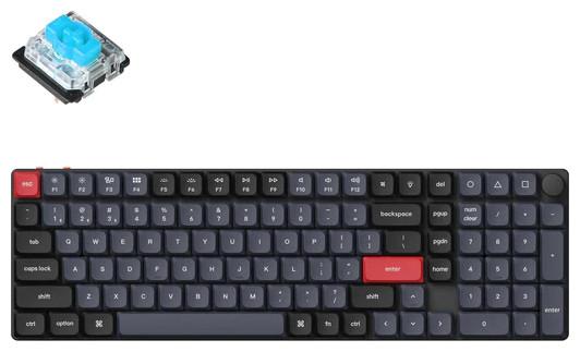 Keychron Commutateur K17 Pro Gateron RGB Backlight Blue (ING. Int., Sans fil)