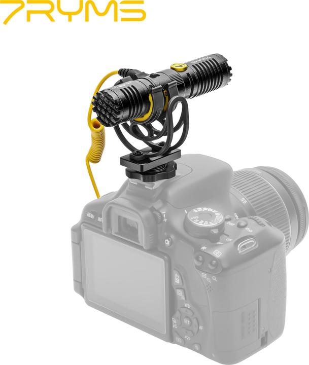 Image du produit 7Ryms Microphone bidirectionnel bidirectionnel Mini Shotgun (Pour caméra interface 3.5mm TRS)