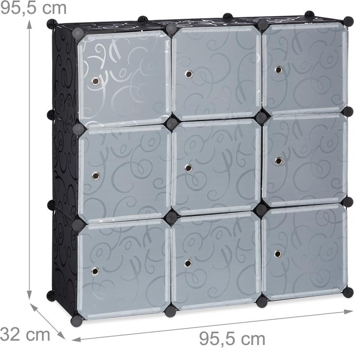 Actual product image Relaxdays Shelving Unit with Doors (32 x 95.5 x 95.5 cm)