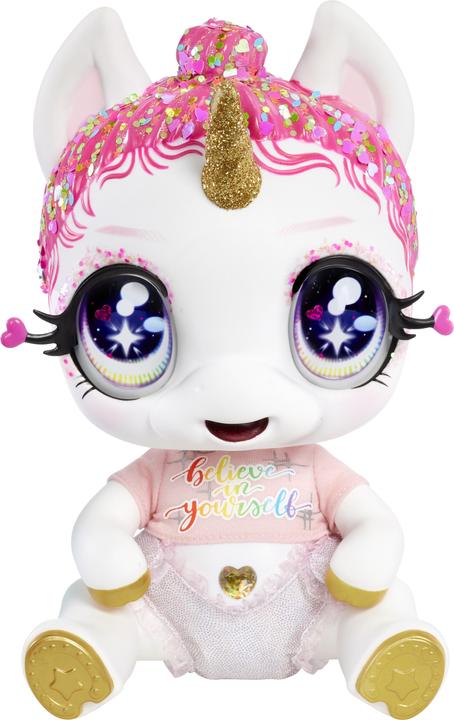 Actual product image MGA Glitter Babyz Unicorn Doll-White Rainbow