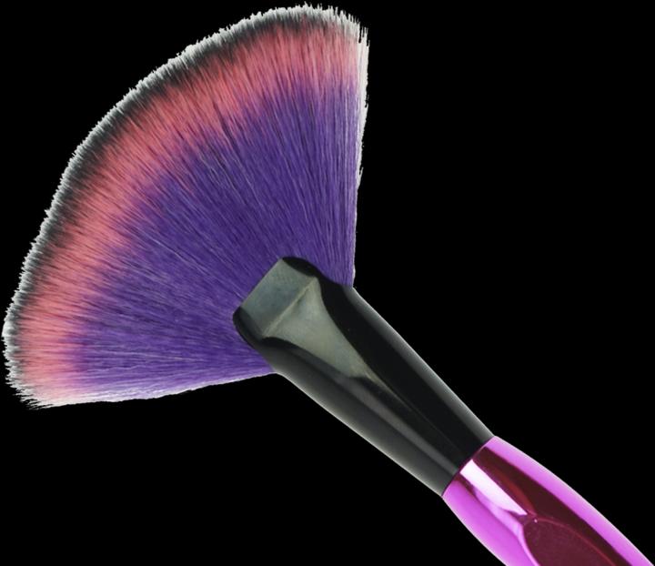 Image du produit Pinceau éventail "rose/noir" poils synthétiques fins (Set)