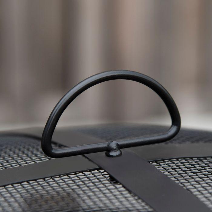 Actual product image Swisshandel24 2in1 fire bowl, spark guard, grill grate, black+brown (78 cm)