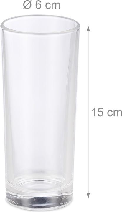 Image du produit Relaxdays Lot de 12 verres, boissons (3 dl, 12 x, Verres à long drink)