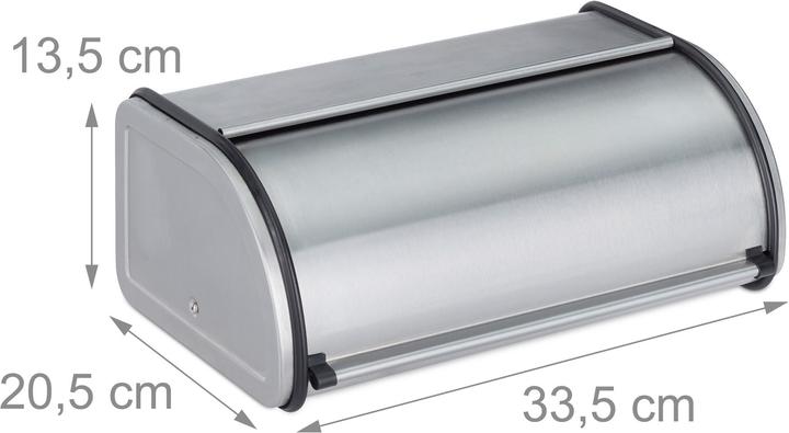 Image du produit Relaxdays Boîte pour pain et viennoiserie, en inox