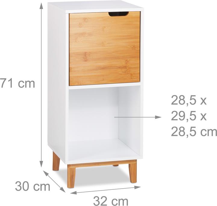 Immagine prodotto Relaxdays Mobiletto bianco (32 x 30 x 71 cm)