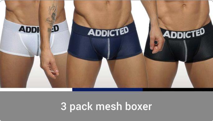 Addicted 3 Pack Mesh Boxer Push up (XXL, 3er Pack)