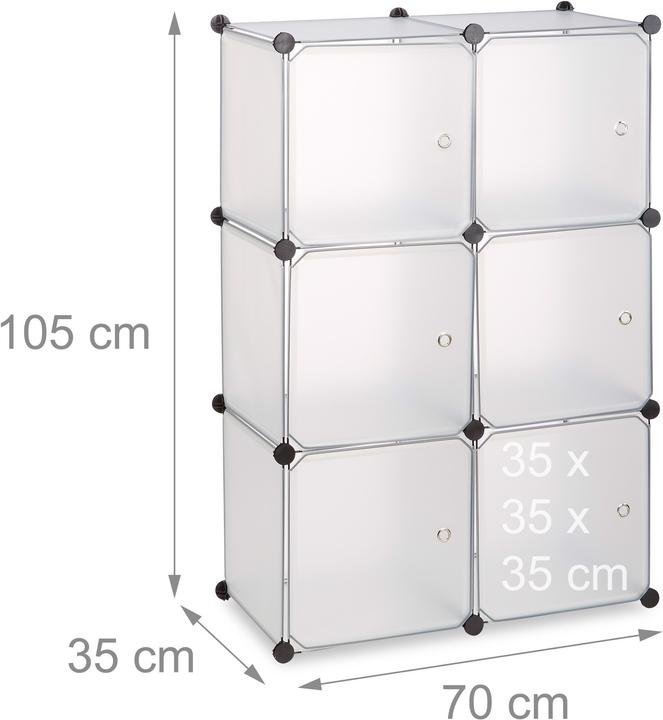 Actual product image Relaxdays Shelving System with 6 Doors (70 x 35 x 105 cm)