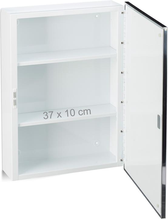 Image du produit Relaxdays Armoire de Toilette avec Miroir SDB (40.5 x 12.5 x 56 cm)
