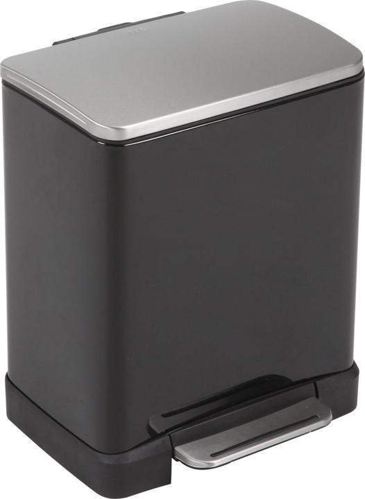 Produktbild EKO Tretmülleimer 10+9L, Matt Schwarz (19 l)