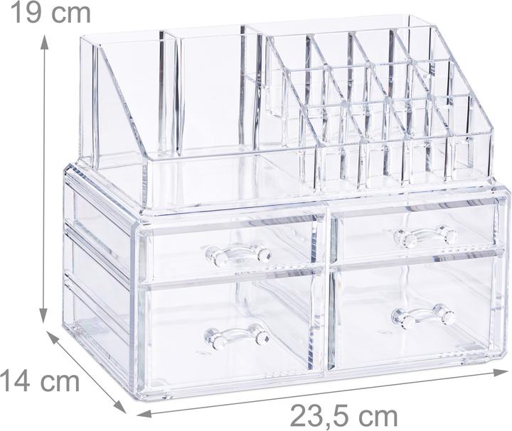 Immagine prodotto Relaxdays Contenitore porta trucchi con 4 cassetti