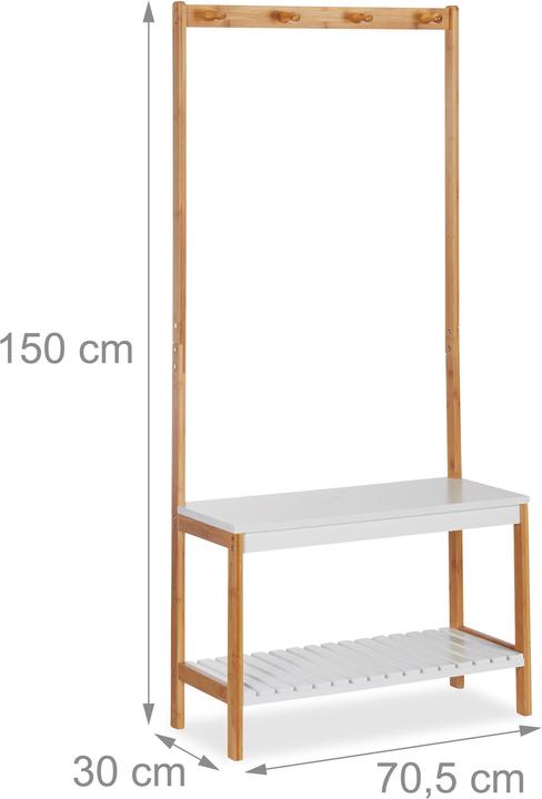 Image du produit Relaxdays Penderie et banc, multifonctionnel