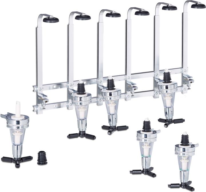 Immagine prodotto Relaxdays Spillatore da parete per alcolici (Beccuccio dosatore + versatore, Misuratore bar)