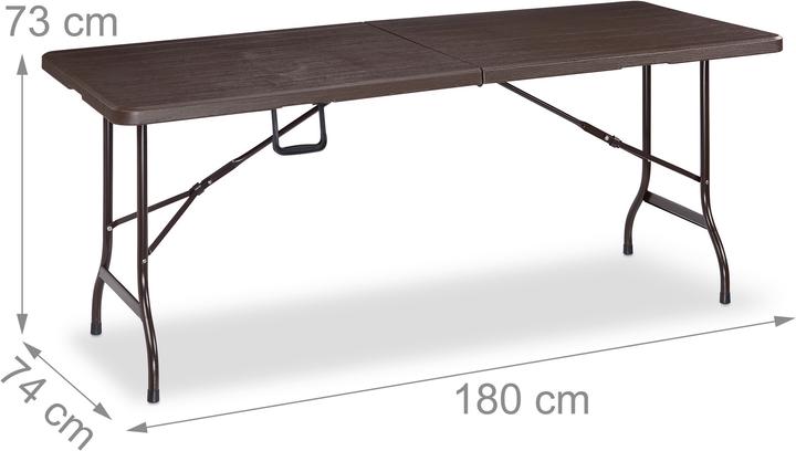Immagine prodotto Relaxdays Tavolo giardino bistrò tavolino (180 cm)