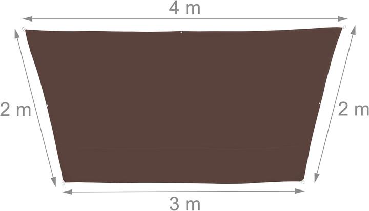 Image du produit Relaxdays Voile d'ombrage trapèze (400 x 300 x 0,5 cm)