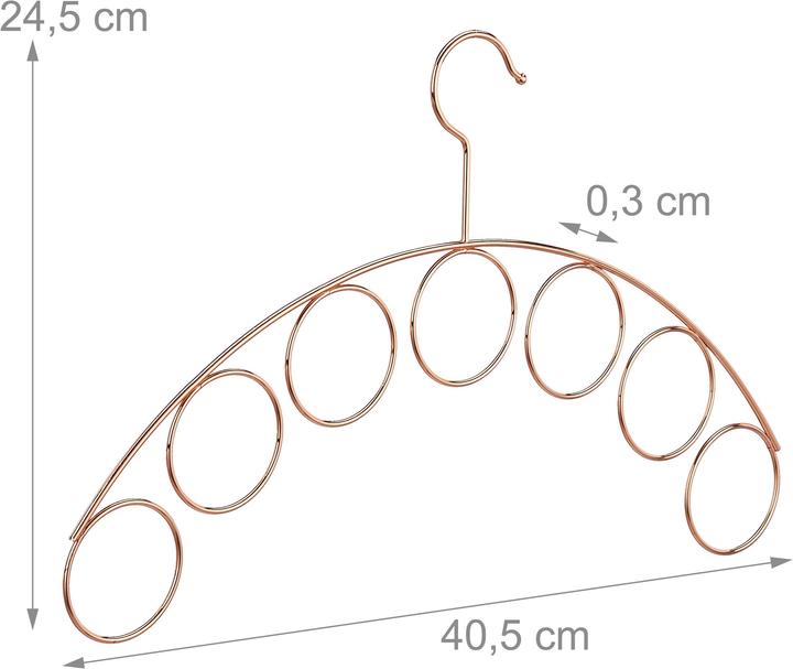 Actual product image Relaxdays Coat Hanger with Scarf Holder (1 x)