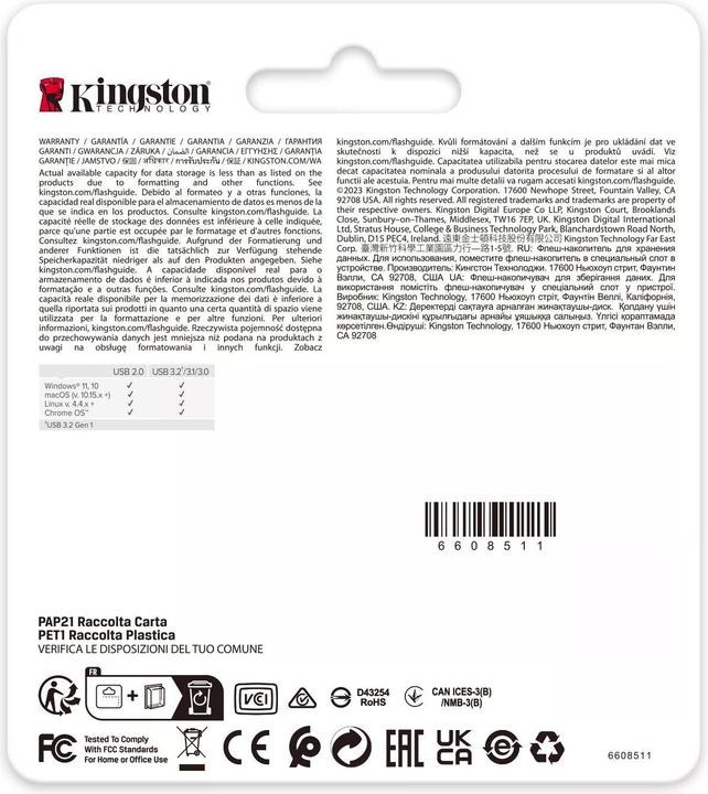 Actual product image Kingston DataTraveler SE9 G3 (512 GB, USB 3.2, USB-A)