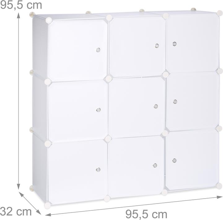 Actual product image Relaxdays Shelving Unit with Doors (32 x 95.5 x 95.5 cm)