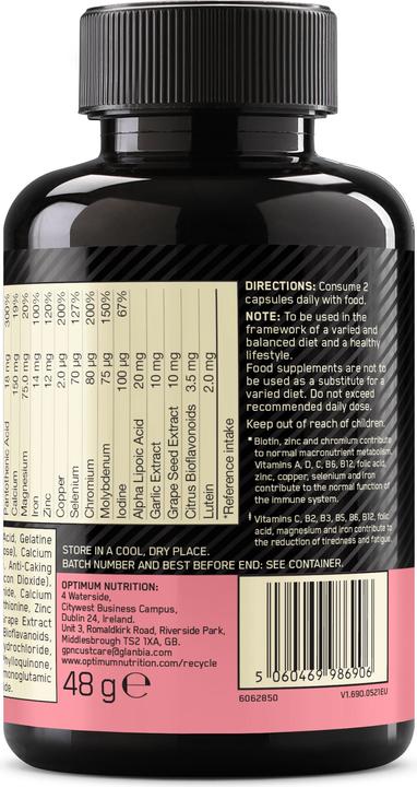 Image du produit Optimum Nutrition Opti-Women (1 pièce(s), Capsules, 55 g)