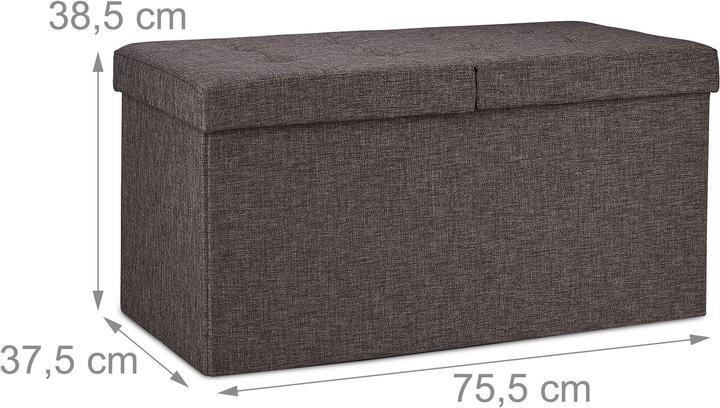 Actual product image Relaxdays Foldable Storage Trunk, Padded (75.50 cm)