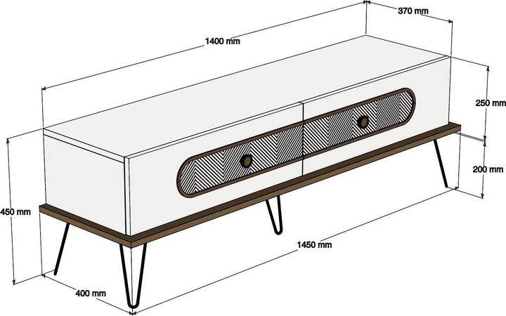 Actual product image Hanah Home Milo (145 x 40 x 45 cm)