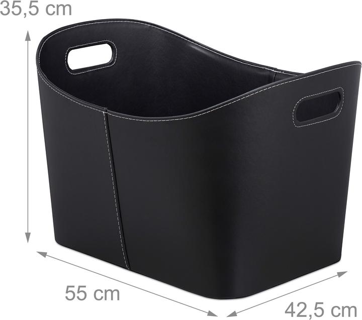 Actual product image Relaxdays Wood basket (55 x 42.5 x 35.5 cm)