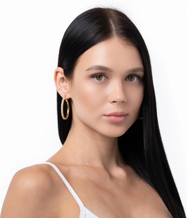 Produktbild Sensora Jewelry Glitter Hoops Ohrringe (Edelstahl)