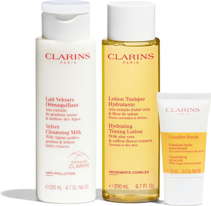 Image du produit Clarins Spécialités - Kit Premium de nettoyage pour peaux normales (Lait nettoyant, 200 ml)