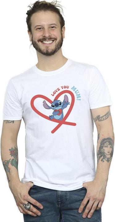 Immagine prodotto Disney Lilo & Stitch Love You Mum Maglietta Uomo (S)