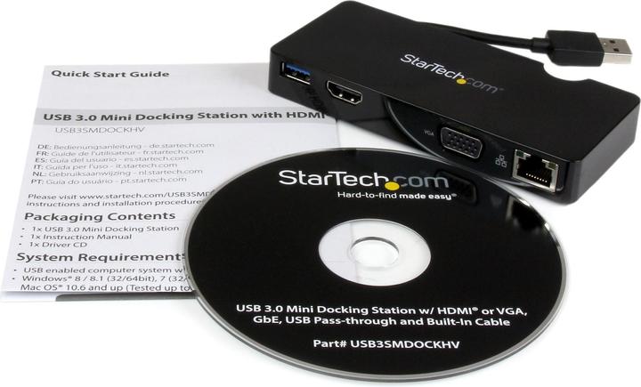 Image du produit StarTech Mini station d'accueil pour ordinateur portable (USB-A, 1 Ports)