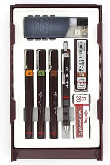 Actual product image Rotring isograph College Set (Burgundy, 1 x)