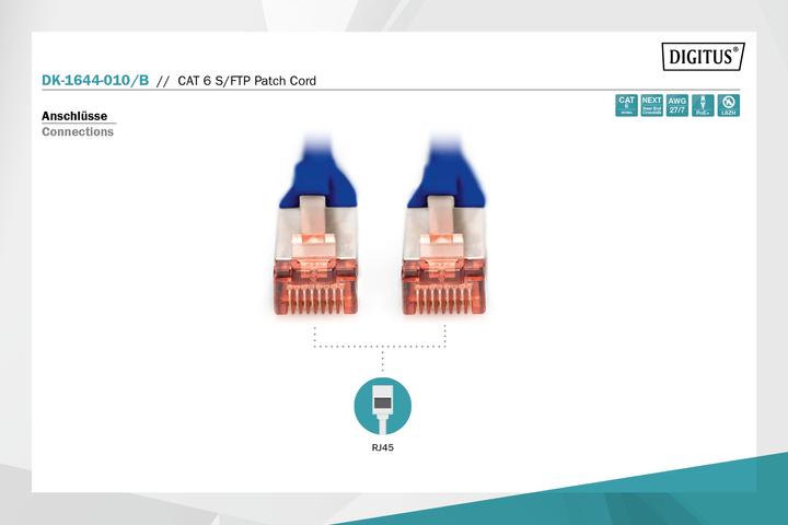 Produktbild Digitus Patchkabel (S/FTP, CAT6, 1 m)