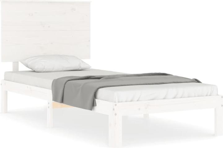 Actual product image VidaXL Massivholzbett mit Kopfteil Weiss 5FT King Size (150 x 200 cm)