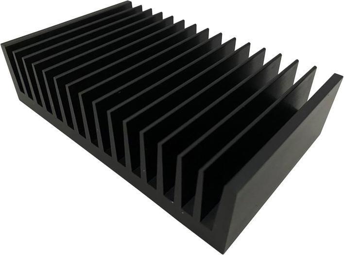 Actual product image RND Components Heat sink, black, anodised, 0.53W/°C, 160mm