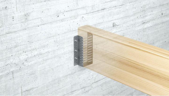 Actual product image GH Beam shoe combi 05/2.5 external 180x200 - hot-dip galvanised steel (Joist hanger, 1 pcs.)