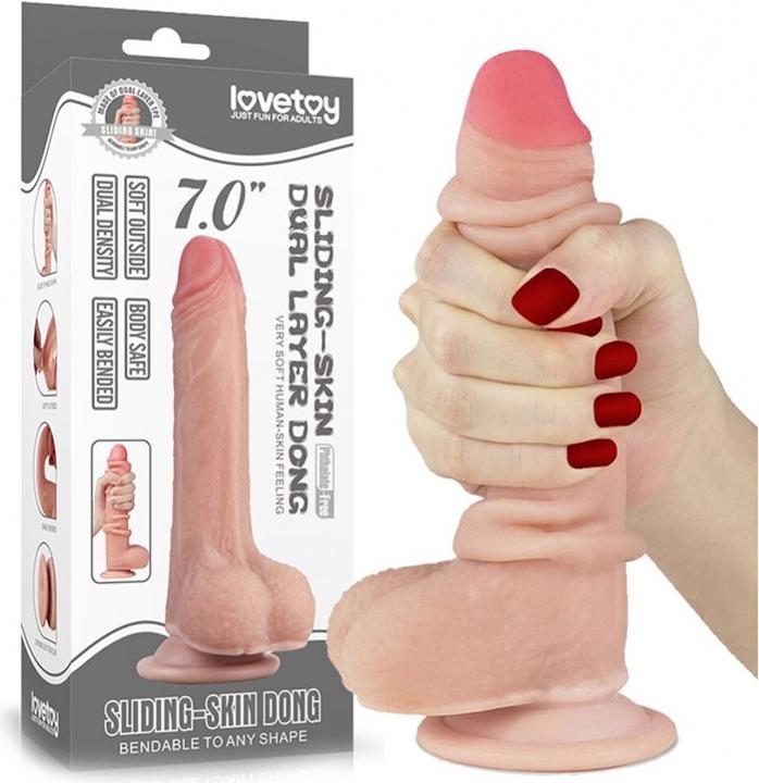 Actual product image Lovetoy Sliding Skin Dildo
